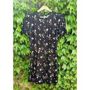 REFORMATION BLACK FLORAL MINI DRESS Women's Size 8